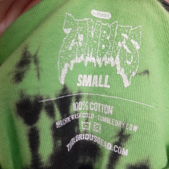 Flatbush Zombies Tie-Dye Green & Black Short Sleeve T Shirt - Small - Picture 6 of 6